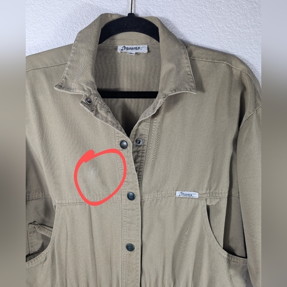 Vintage Dreams Khaki Utility Jumpsuit Women’s M Vintage Dreams Utility Jumpsuit - Picture 9 of 11